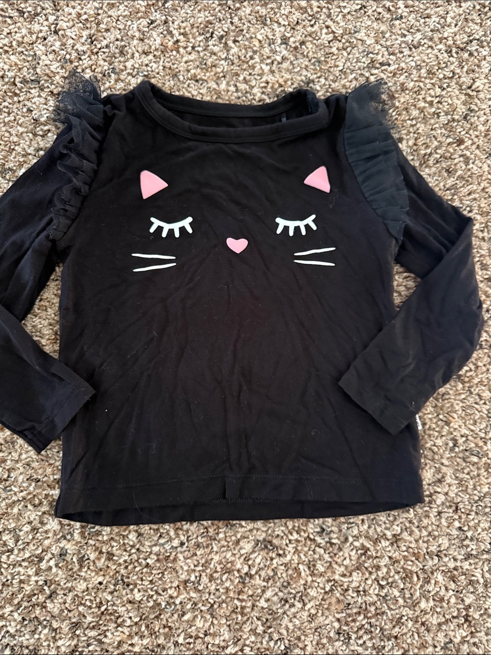 Little Sleepies Halloween Black Cat Tee- Size 18-24mos.